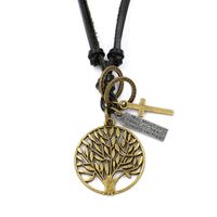 Vintage Style Simple Style Tree Alloy Leather Rope Unisex Sweater Chain sku image 1