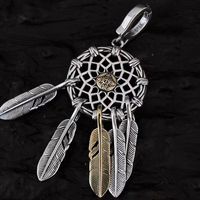 Retro Dreamcatcher Feather Copper Plating Charms Jewelry Accessories sku image 2