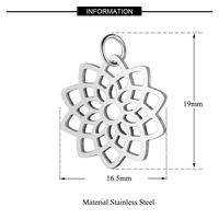 Simple Style Lotus Stainless Steel Polishing Plating Jewelry Accessories main image 2