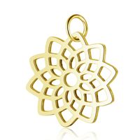 Simple Style Lotus Stainless Steel Polishing Plating Jewelry Accessories main image 4