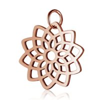 Simple Style Lotus Stainless Steel Polishing Plating Jewelry Accessories main image 3
