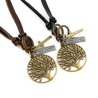 Vintage Style Simple Style Tree Alloy Leather Rope Unisex Sweater Chain main image 1