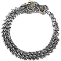 Retro Drachen Kupfer Unisex Armbänder main image 2