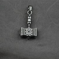 Retro Hammer Titanium Steel Men's Pendant Necklace Necklace Pendant main image 5