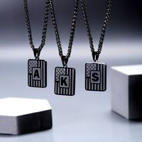 Simple Style Letter 201 Stainless Steel Iron Plating Unisex Pendant Necklace main image 3