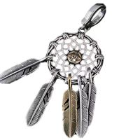 Retro Dreamcatcher Feather Copper Plating Charms Jewelry Accessories main image 2