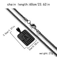 Simple Style Letter 201 Stainless Steel Iron Plating Unisex Pendant Necklace main image 2