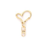 Cute Heart Shape Alloy Unisex Bag Pendant Keychain sku image 3
