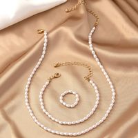 Elegant Retro Pearl Imitation Pearl Alloy Women's Rings Bracelets Necklace main image 3