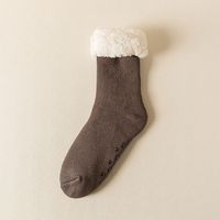 Men's Casual Solid Color Cotton Fleece Crew Socks A Pair sku image 3