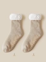 Men's Casual Solid Color Cotton Fleece Crew Socks A Pair sku image 5