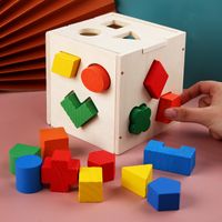 ألعاب البناء طفل صغير (3-6 سنوات) كتلة اللون خشب لعب main image 5