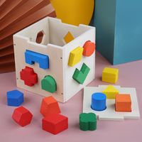 ألعاب البناء طفل صغير (3-6 سنوات) كتلة اللون خشب لعب main image 4