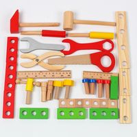 Building Toys Color Block Solid Color Wood Toys main image 4
