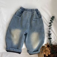 Cute Solid Color Cotton Boys Pants sku image 10