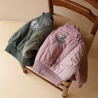 Streetwear Solid Color Polyester Girls Outerwear main image 1