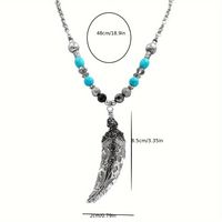 Casual Retro Feather Alloy Beaded Unisex Sweater Chain main image 2