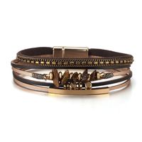 Simple Style Solid Color Pu Leather Plating Women's Wristband sku image 3