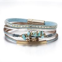 Simple Style Solid Color Pu Leather Plating Women's Wristband sku image 6