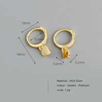 1 Pair Simple Style Heart Shape Plating Sterling Silver 18k Gold Plated White Gold Plated Drop Earrings main image 2