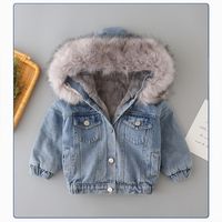 Streetwear Solid Color Cotton Girls Outerwear main image 3