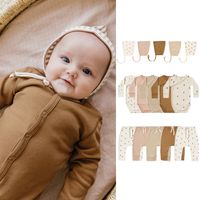 Simple Style Solid Color Cotton Baby Rompers main image 1