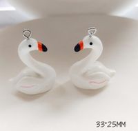 Cute Sweet Tortoise Rabbit Swan Resin Stoving Varnish Jewelry Accessories sku image 20