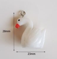 Cute Sweet Tortoise Rabbit Swan Resin Stoving Varnish Jewelry Accessories sku image 12