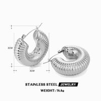1 Pair Retro Geometric Plating 304 Stainless Steel 18K Gold Plated Earrings sku image 4