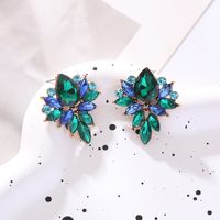1 Pair Elegant Classic Style Flower Inlay Glass Rhinestones Ear Studs main image 4