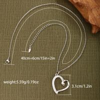 Xuping Simple Style Heart Shape Alloy Copper Alloy Plating Inlay Artificial Gemstones 18k Gold Plated White Gold Plated Women's Pendant Necklace sku image 1