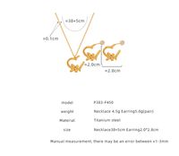 Wholesale Casual Simple Style Heart Shape Flower Butterfly Titanium Steel Plating 18k Gold Plated Jewelry Set main image 2