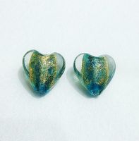 1 Piece 20 * 20mm Glass Heart Shape Beads sku image 1