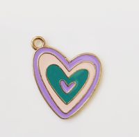 Sweet Heart Shape Alloy Enamel Jewelry Accessories sku image 4
