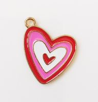 Sweet Heart Shape Alloy Enamel Jewelry Accessories sku image 7