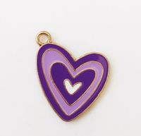 Sweet Heart Shape Alloy Enamel Jewelry Accessories sku image 9