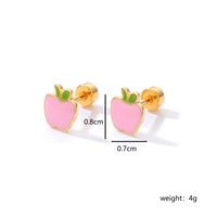 Fashion Apple Stainless Steel Ear Studs main image 11