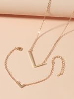 Simple Style Letter Stainless Steel Bracelets Necklace main image 1