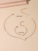 Simple Style Letter Stainless Steel Bracelets Necklace main image 2