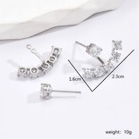 1 Pair Simple Style Shiny Anchor Plating Inlay 201 Stainless Steel Zircon 18K Gold Plated Ear Studs main image 11