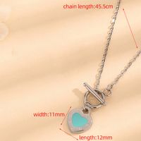 Stainless Steel IG Style Casual Vintage Style Heart Shape Enamel Pendant Necklace main image 6