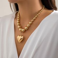 Casual Vacation Heart Shape Alloy Beaded Tassel Women's Pendant Necklace main image 3