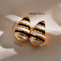 1 Pair Vintage Style Geometric Water Droplets Plating Copper Ear Studs main image 5