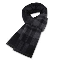 Hommes De Base Bloc De Couleur Plaid Mélange De Laine Gland Foulard main image 5