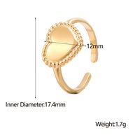 Cute Heart Shape Stainless Steel Plating Open Ring 1 Piece main image 6