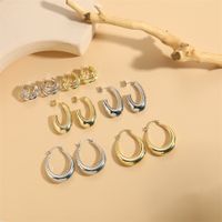 1 Pair Vintage Style Simple Style Solid Color Plating Copper 14k Gold Plated White Gold Plated Earrings Ear Studs main image 8