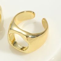 Simple Style Geometric Copper Plating 14k Gold Plated Open Rings sku image 5
