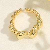 Einfacher Stil Geometrisch Kupfer Überzug 14 Karat Vergoldet Offener Ring sku image 3