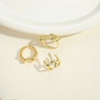 Simple Style Geometric Copper Plating 14k Gold Plated Open Rings main image 10