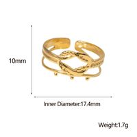 Ig Style Simple Style Knot Stainless Steel Plating Hollow Out Open Ring main image 6